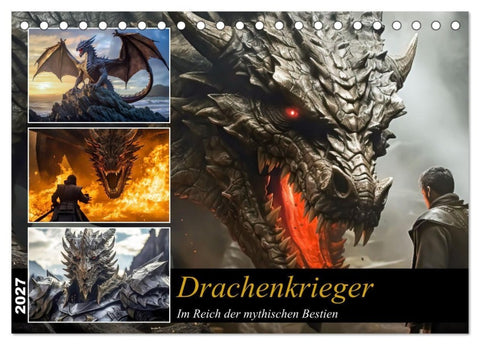 Drachenkrieger (Tischkalender 2027 DIN A5 quer), CALVENDO Monatskalender