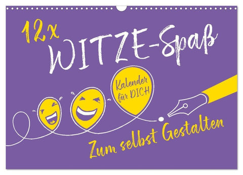 12 x WITZE-Spaß - Bastelkalender (Wandkalender 2027 DIN A3 quer), CALVENDO Monatskalender