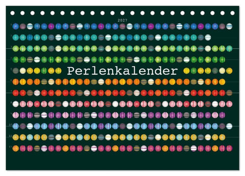 Perlenkalender (Tischkalender 2027 DIN A5 quer), CALVENDO Monatskalender
