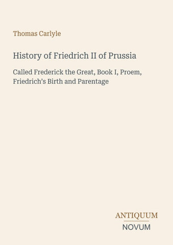 History of Friedrich II of Prussia
