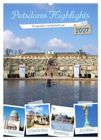 Potsdams Highlights (Wandkalender 2027 DIN A2 hoch), CALVENDO Monatskalender