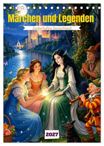 Märchen und Legenden (Tischkalender 2027 DIN A5 hoch), CALVENDO Monatskalender