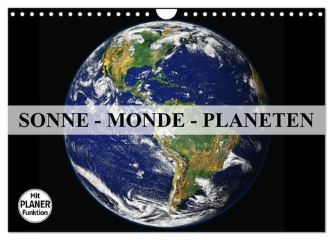 Sonne, Monde und Planeten (Wandkalender 2027 DIN A4 quer), CALVENDO Monatskalender