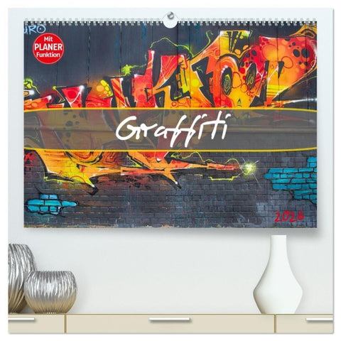 Graffiti (hochwertiger Premium Wandkalender 2026 DIN A2 quer), Kunstdruck in Hochglanz