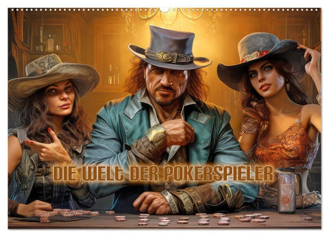 Die Welt der Pokerspieler (Wandkalender 2027 DIN A2 quer), CALVENDO Monatskalender