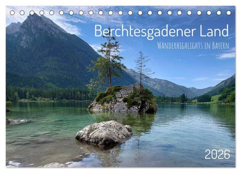 Berchtesgadener Land - Wanderhighlights in Bayern (Tischkalender 2026 DIN A5 quer), CALVENDO Monatskalender