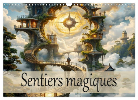 Sentiers magiques (Calendrier mural 2026 DIN A3 vertical), CALVENDO calendrier mensuel