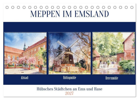 Meppen im Emsland (Tischkalender 2027 DIN A5 quer), CALVENDO Monatskalender