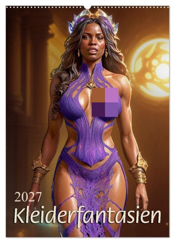 Kleiderfantasien (Wandkalender 2027 DIN A2 hoch), CALVENDO Monatskalender