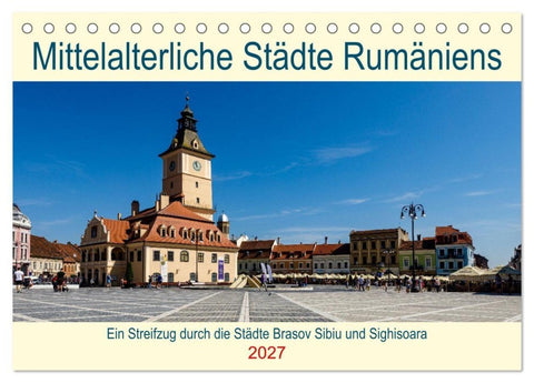 Mittelalterliche Städte Rumäniens (Tischkalender 2027 DIN A5 quer), CALVENDO Monatskalender