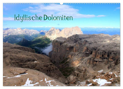 Idyllische Dolomiten (Wandkalender 2027 DIN A2 quer), CALVENDO Monatskalender
