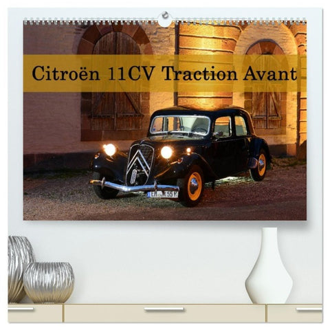 Citroën 11CV Traction Avant (hochwertiger Premium Wandkalender 2027 DIN A2 quer), Kunstdruck in Hochglanz
