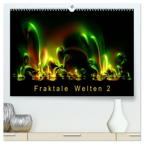 Fraktale Welten 2 (hochwertiger Premium Wandkalender 2026 DIN A2 quer), Kunstdruck in Hochglanz