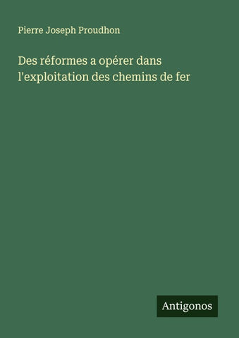 Des réformes a opérer dans l'exploitation des chemins de fer