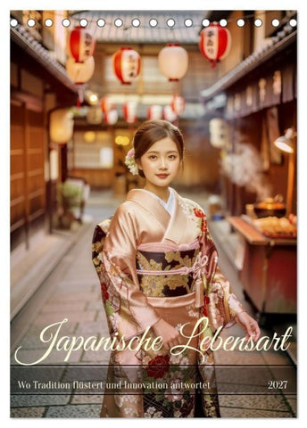 Japanische Lebensart (Tischkalender 2027 DIN A5 hoch), CALVENDO Monatskalender