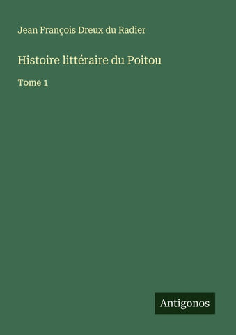 Histoire littéraire du Poitou