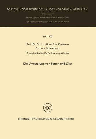 Die Umesterung von Fetten und Ölen