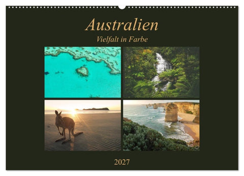 Australien - Farbige Vielfalt (Wandkalender 2027 DIN A2 quer), CALVENDO Monatskalender