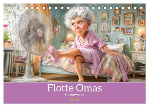 Flotte Omas - Humorwerke (Tischkalender 2027 DIN A5 quer), CALVENDO Monatskalender