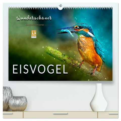 Wunderschöner Eisvogel (hochwertiger Premium Wandkalender 2027 DIN A2 quer), Kunstdruck in Hochglanz