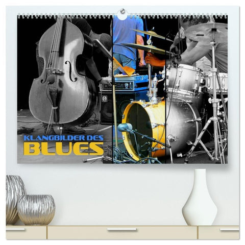 Klangbilder des Blues (hochwertiger Premium Wandkalender 2026 DIN A2 quer), Kunstdruck in Hochglanz