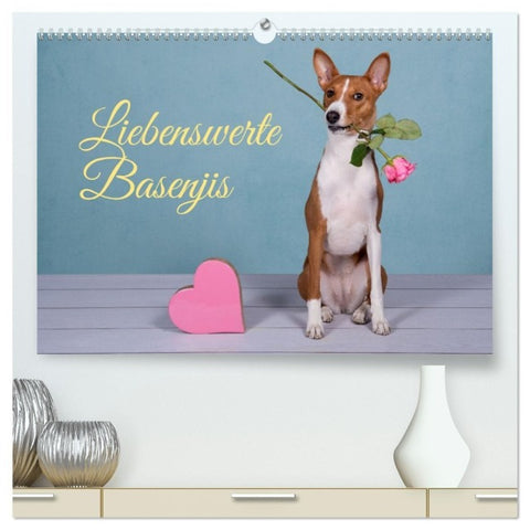 Liebenswerte Basenjis (hochwertiger Premium Wandkalender 2027 DIN A2 quer), Kunstdruck in Hochglanz