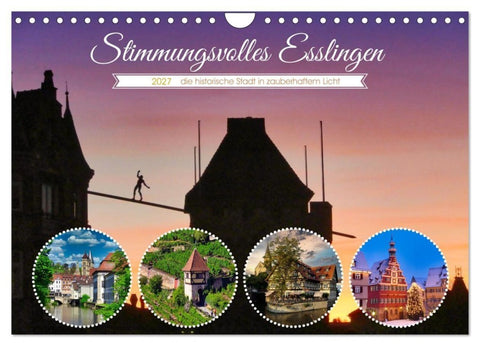 Stimmungsvolles Esslingen (Wandkalender 2027 DIN A4 quer), CALVENDO Monatskalender