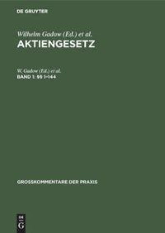 Aktiengesetz / §§ 1–144