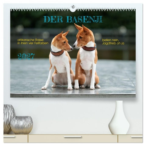 Der Basenji (hochwertiger Premium Wandkalender 2027 DIN A2 quer), Kunstdruck in Hochglanz