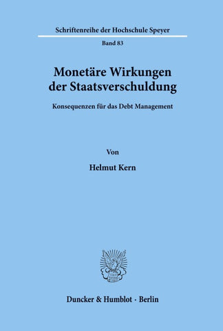 Monetäre Wirkungen der Staatsverschuldung.