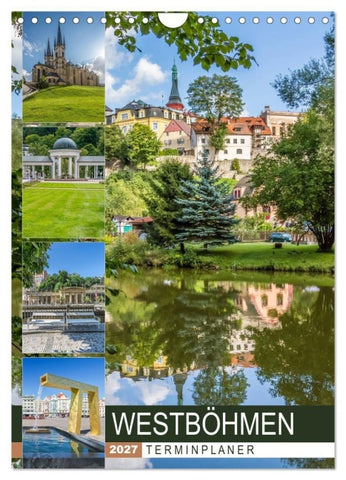 WESTBÖHMEN Terminplaner (Wandkalender 2027 DIN A4 hoch), CALVENDO Monatskalender