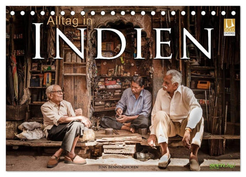 Alltag in Indien (Tischkalender 2027 DIN A5 quer), CALVENDO Monatskalender