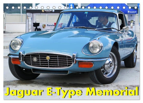 Jaguar E-Type Memorial (Tischkalender 2027 DIN A5 quer), CALVENDO Monatskalender