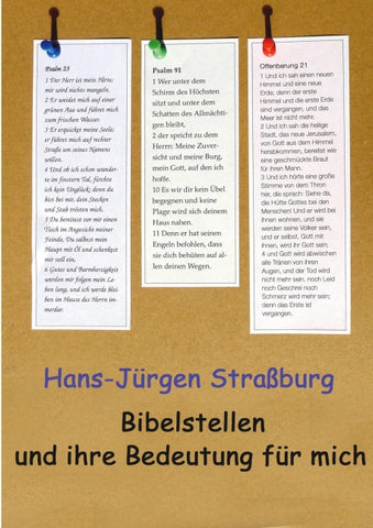 Bibelstellen und ihre Bedeutung für mich