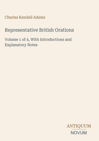 Representative British Orations