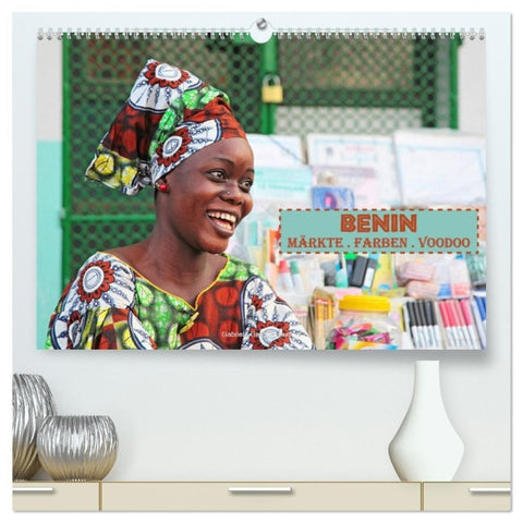Benin Märkte Farben Voodoo (hochwertiger Premium Wandkalender 2027 DIN A2 quer), Kunstdruck in Hochglanz