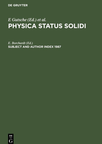 Subject and Author Index 1987