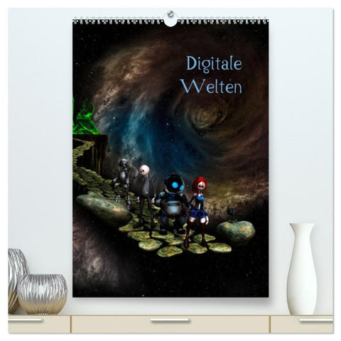 Digitale Welten (hochwertiger Premium Wandkalender 2026 DIN A2 hoch), Kunstdruck in Hochglanz