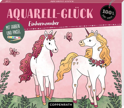 Aquarell-Glück Einhornzauber