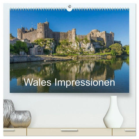 Wales Impressionen (hochwertiger Premium Wandkalender 2027 DIN A2 quer), Kunstdruck in Hochglanz