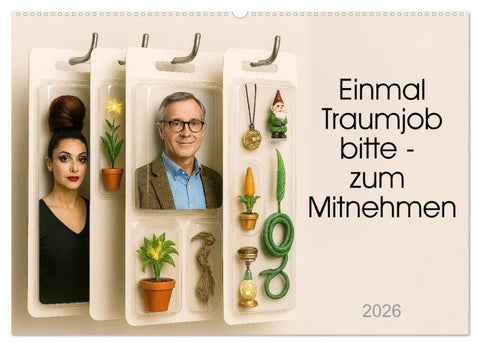 Einmal Traumjob bitte - zum Mitnehmen (Wandkalender 2026 DIN A2 quer), CALVENDO Monatskalender