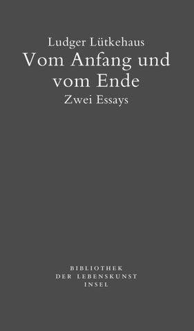 Vom Anfang und vom Ende