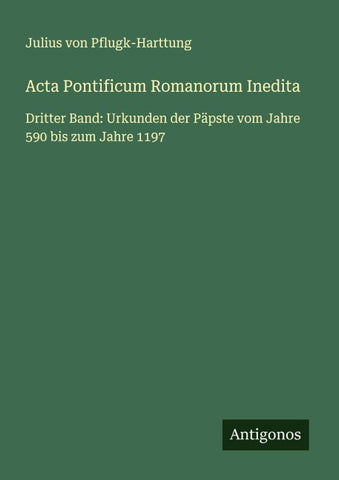 Acta Pontificum Romanorum Inedita