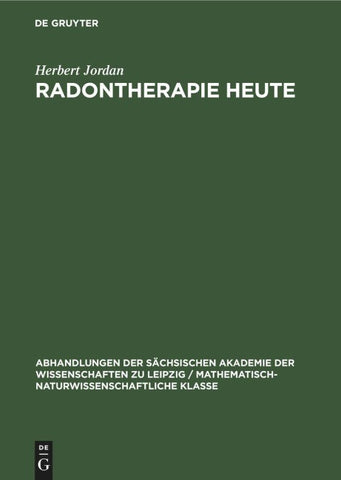 Radontherapie heute