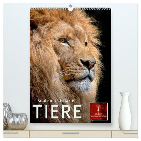 Tiere - Köpfe mit Charakter (hochwertiger Premium Wandkalender 2027 DIN A2 hoch), Kunstdruck in Hochglanz