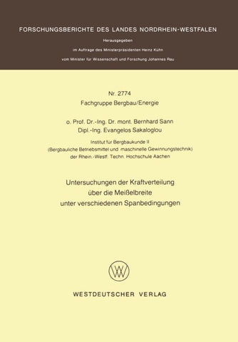 Untersuchungen der Kraftverteilung über die Meißelbreite unter verschiedenen Spanbedingungen