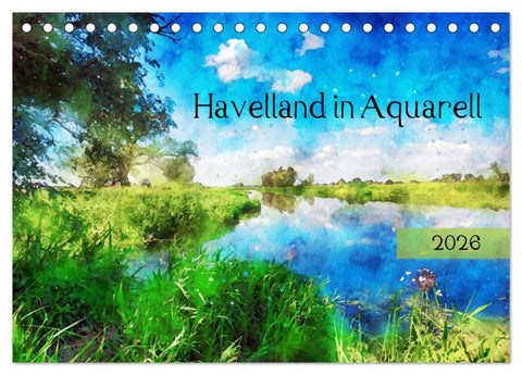 Havelland in Aquarell (Tischkalender 2026 DIN A5 quer), CALVENDO Monatskalender