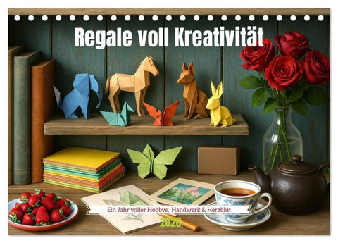 Regale voll Kreativität (Tischkalender 2026 DIN A5 quer), CALVENDO Monatskalender