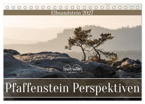 Pfaffenstein Perspektiven - Elbsandstein (Tischkalender 2027 DIN A5 quer), CALVENDO Monatskalender