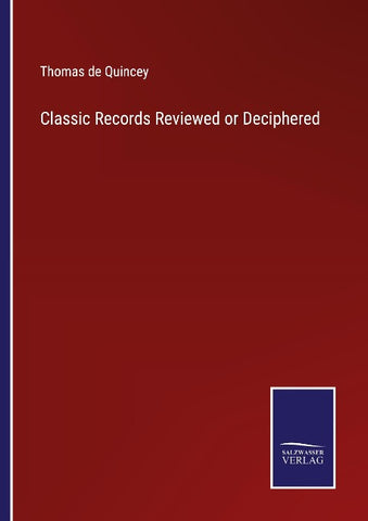 Classic Records Reviewed or Deciphered